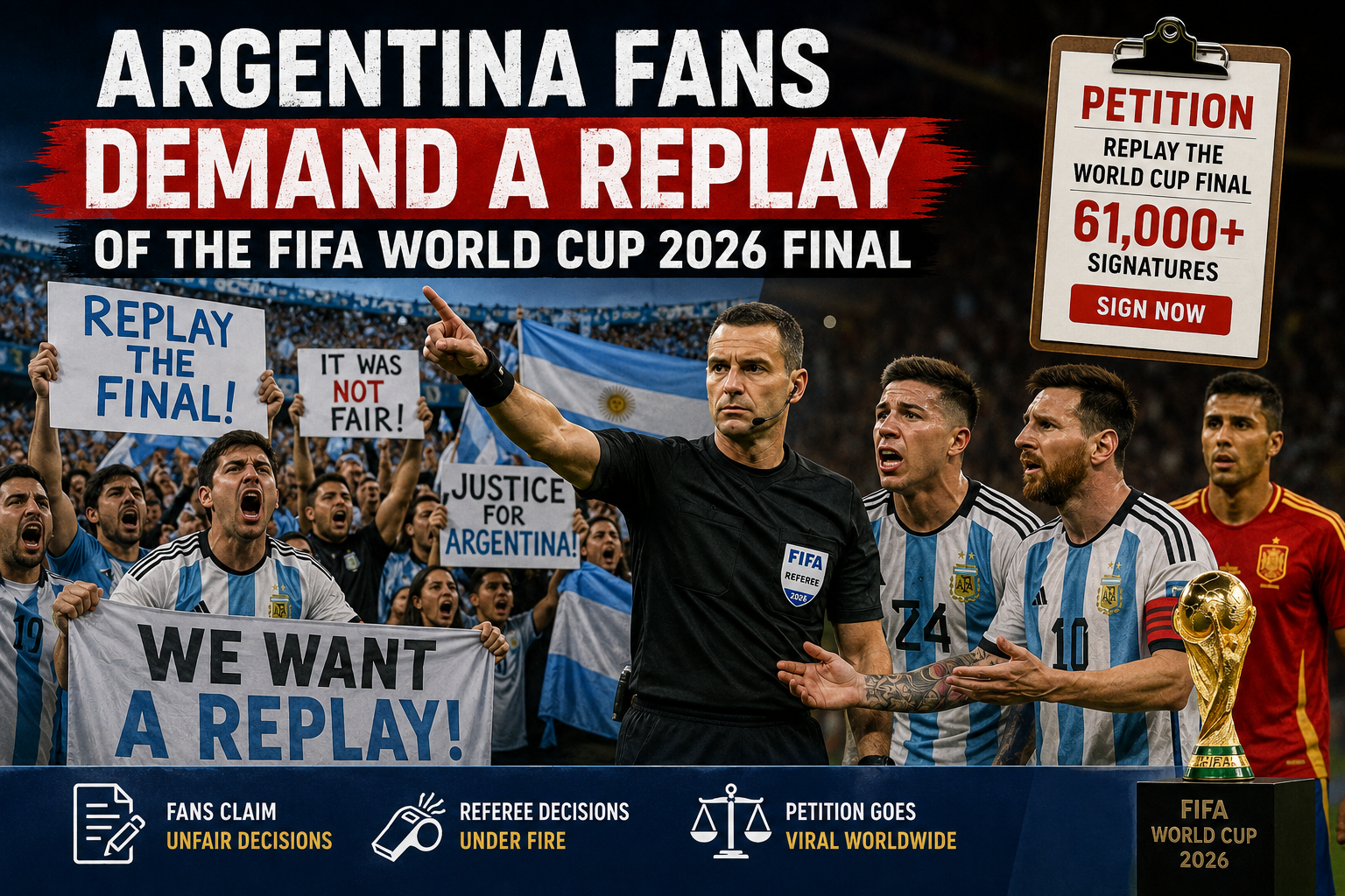 Argentina World Cup Replay protest after the 2026 Final