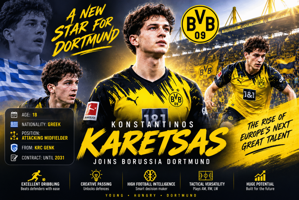 Konstantinos Karetsas Borussia Dortmund signing announcement