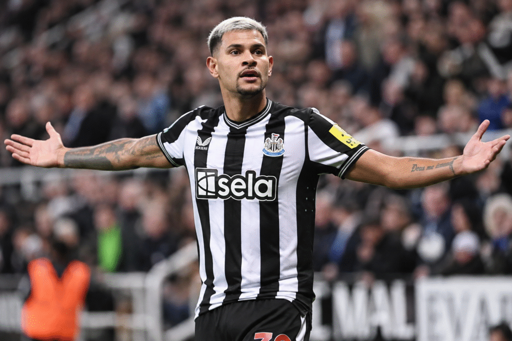Bruno Guimarães Arsenal transfer target playing for Newcastle United