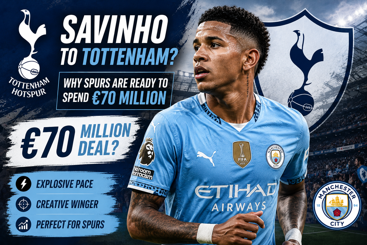 Savinho to Tottenham transfer