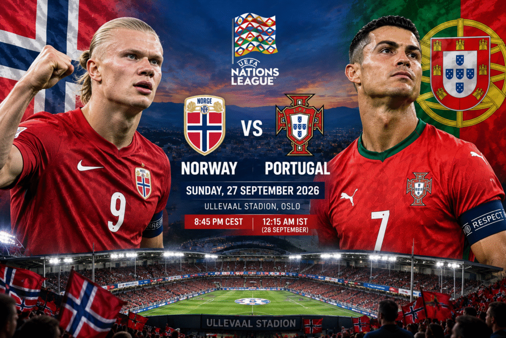 Norway vs Portugal Haaland Ronaldo Nations League