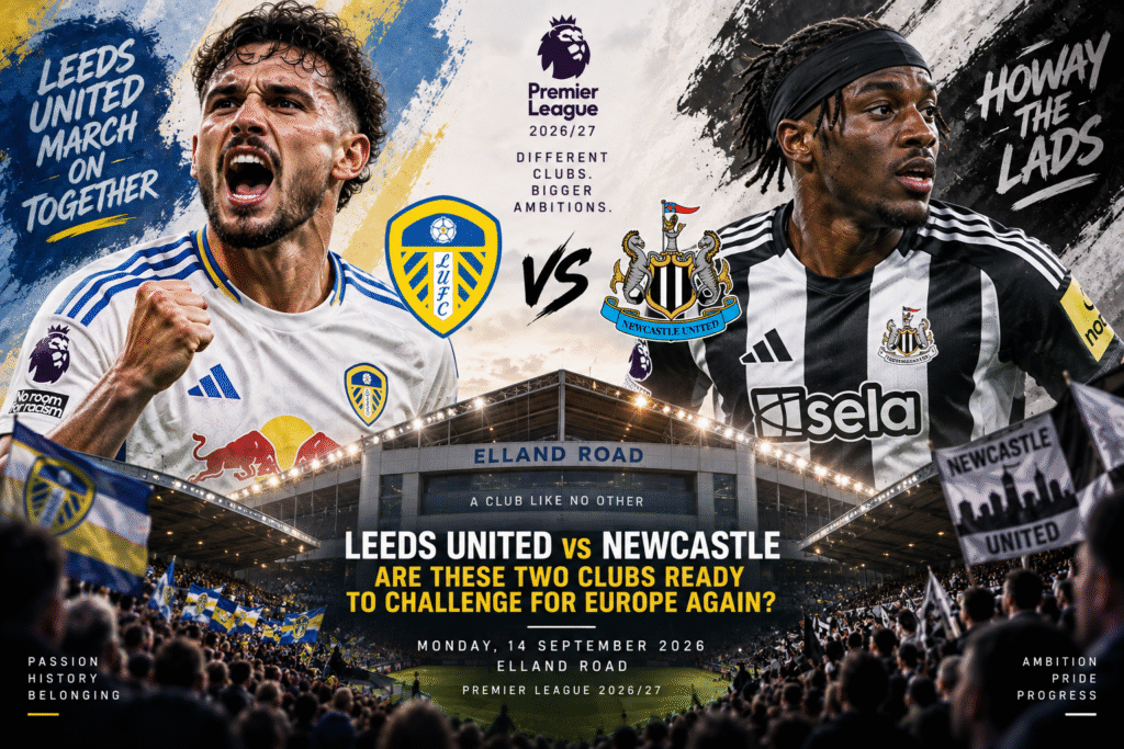 Leeds vs Newcastle Premier League match at Elland Road