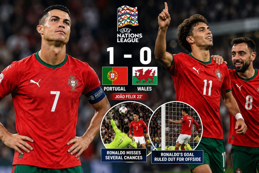 Portugal vs Wales as Cristiano Ronaldo plays in the Nations League