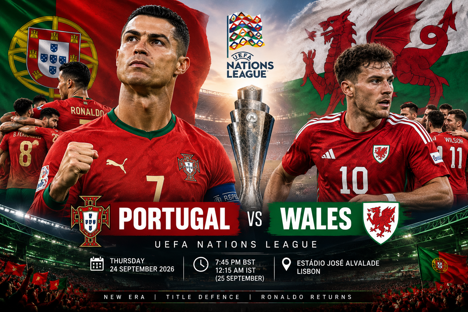Cristiano Ronaldo Portugal vs Wales Nations League