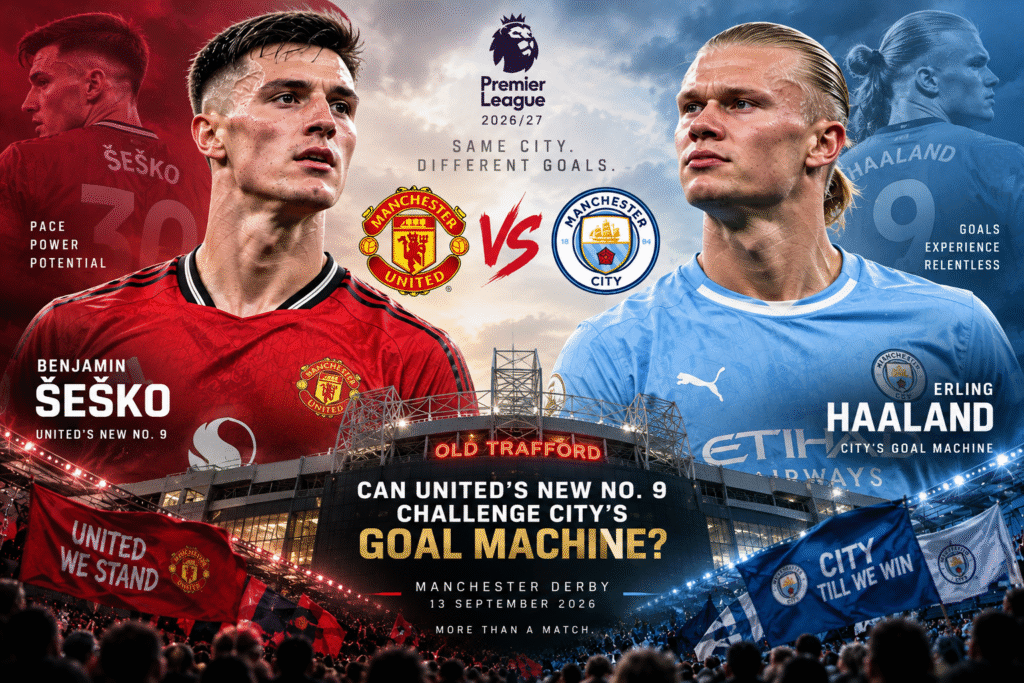 Šeško vs Haaland in the Manchester derby