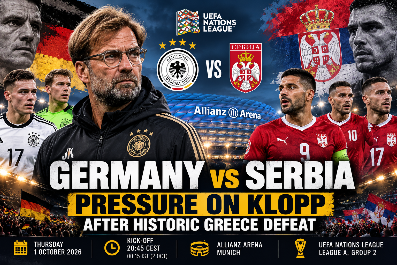 Germany vs Serbia Jürgen Klopp Nations League