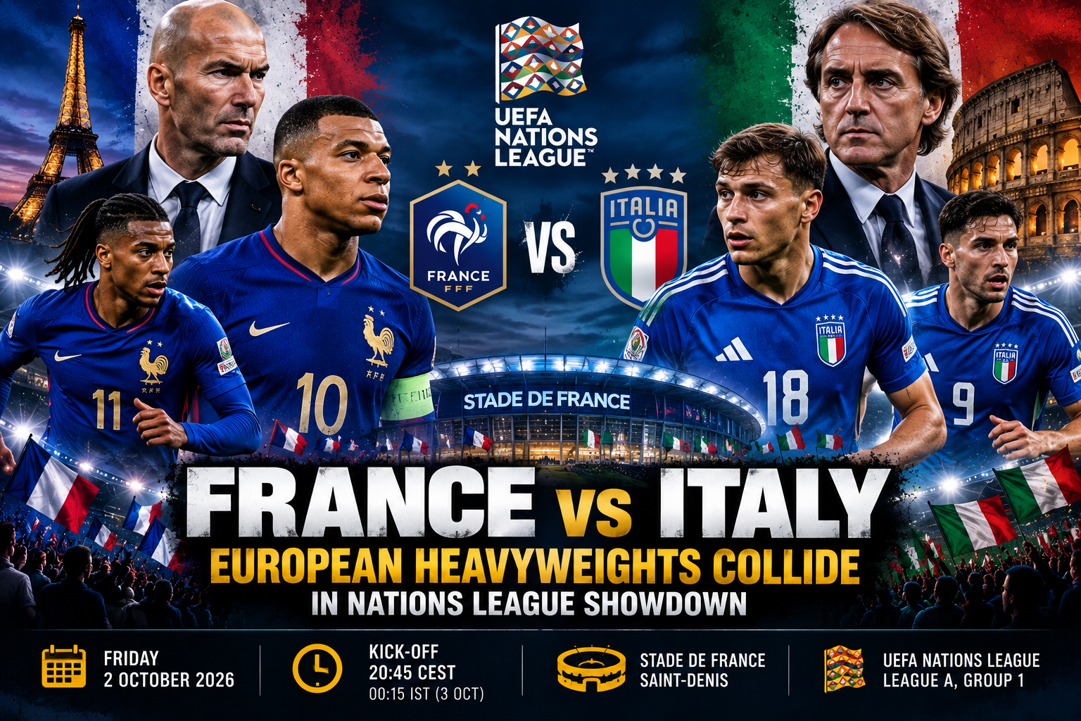 France vs Italy Nations League 2026 match preview